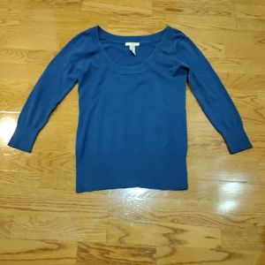 Deep Sea blue scoop neck fall sweater!